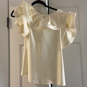 Gracia Ruffle White M Top